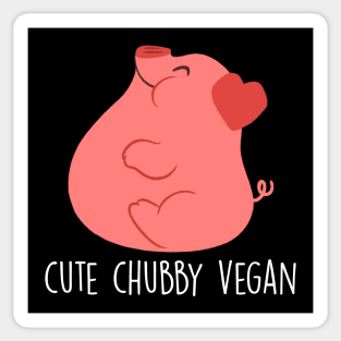 Cute Chubby Vegan - Dark Sticker